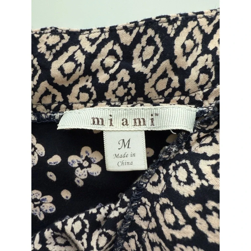 Miami Dark Floral Mini Skirt Womens Medium Y2K 90s Summer Casual Travel Twee
